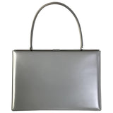 Celine clasp grey leather handbag