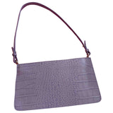 &  Stories purple leather handbag