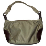 Lancel khaki cloth handbag