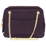 Chanel brown wool handbag