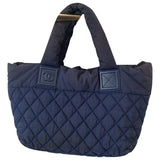 Chanel coco cocoon blue cloth handbag