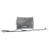Prada etiquette grey leather handbag