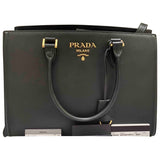 Prada black leather handbag