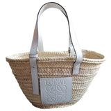 Loewe basket bag white wicker handbag