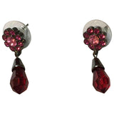 Givenchy red metal earrings