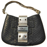 Dior street chic hobo  black python handbag
