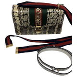 Gucci sylvie multicolour python handbag
