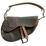 Dior saddle grey denim - jeans handbag