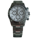 Rolex daytona white steel watch