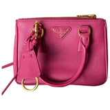 Prada galleria pink leather handbag