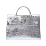 Dior diorever silver leather handbag