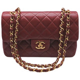 Chanel timeless/classique red leather handbag