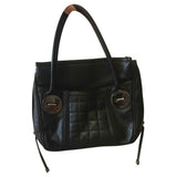 Chanel black leather handbag