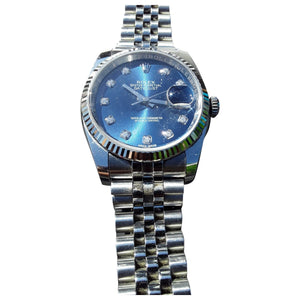 Rolex oyster perpetual 39mm metallic steel watch