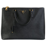 Prada saffiano  black leather handbag