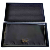 Prada black cloth clutch bag