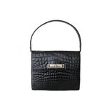 Loewe black crocodile handbag