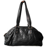 Chanel black leather handbag
