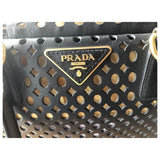 Prada black leather handbag