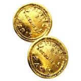 Chanel gold metal earrings