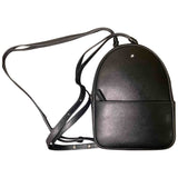 Montblanc black leather backpacks