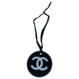 Chanel cc black plastic bag charms