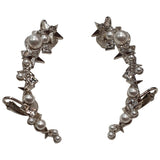 Chanel silver steel earrings