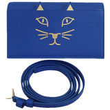 Charlotte Olympia blue leather handbag