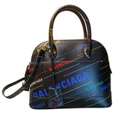 Balenciaga ville top handle black leather handbag