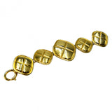Chanel matelassé gold metal bracelets