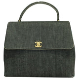 Chanel black leather handbag