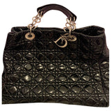 Dior diorissimo black patent leather handbag