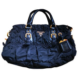 Prada black leather handbag