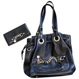 Lancel black leather handbag