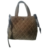 Chanel brown suede handbag