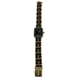 Chanel première black gold plated watch