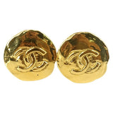 Chanel cc gold gold plated earrings