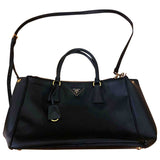 Prada saffiano  black leather handbag