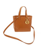 Dior lady dior beige leather handbag