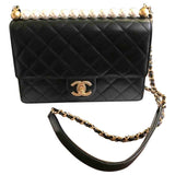 Chanel black leather handbag