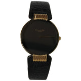 Dior black gold plated watch