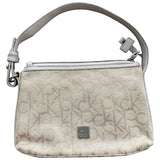 Calvin Klein beige cotton handbag