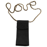 Chanel black leather handbag