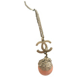 Chanel cc pink metal necklaces