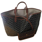 Goyard saint-louis black cloth handbag