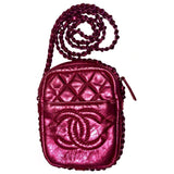 Chanel timeless/classique metallic leather handbag