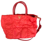 Prada tessuto  orange cloth handbag