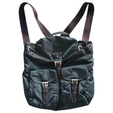 Prada re-nylon green cloth backpacks
