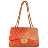 Chanel timeless/classique pink leather handbag