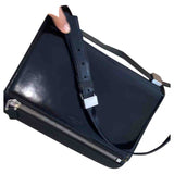 Givenchy pandora box black patent leather clutch bag